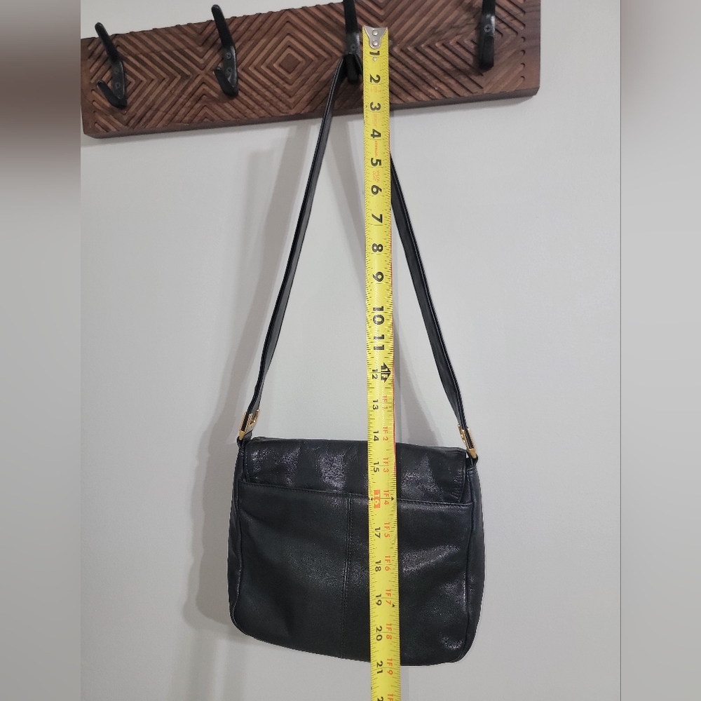 Jacqueline Ferrar Vintage Black Leather Shoulder Bag - Picture 9 of 15